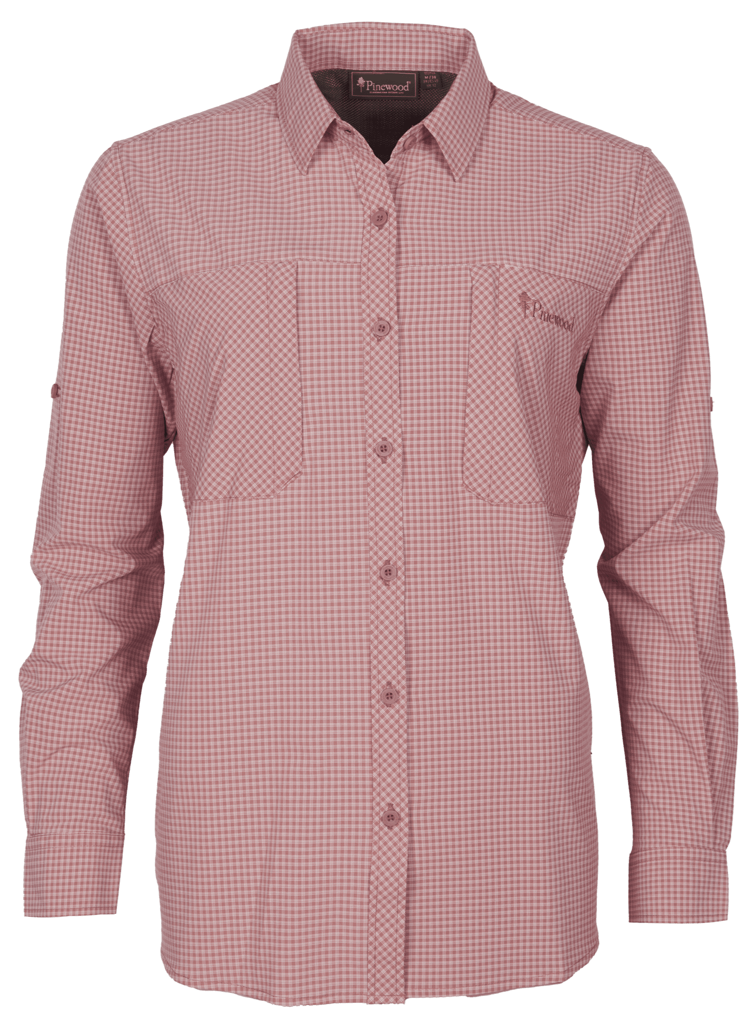 Pinewood InsectSafe Skjorta Dam Brick Pink/Offwhite