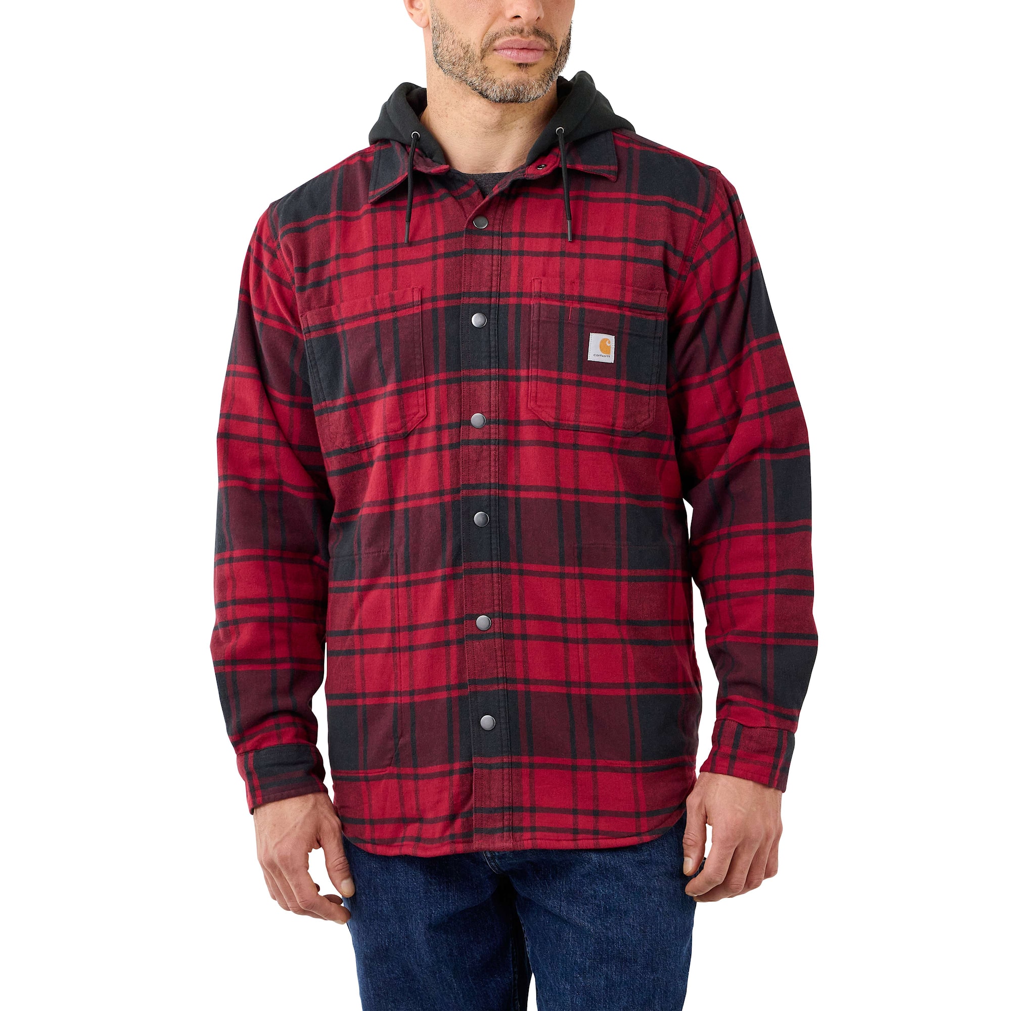 Carhartt Lined Shirt Jacket Mens Oxblood