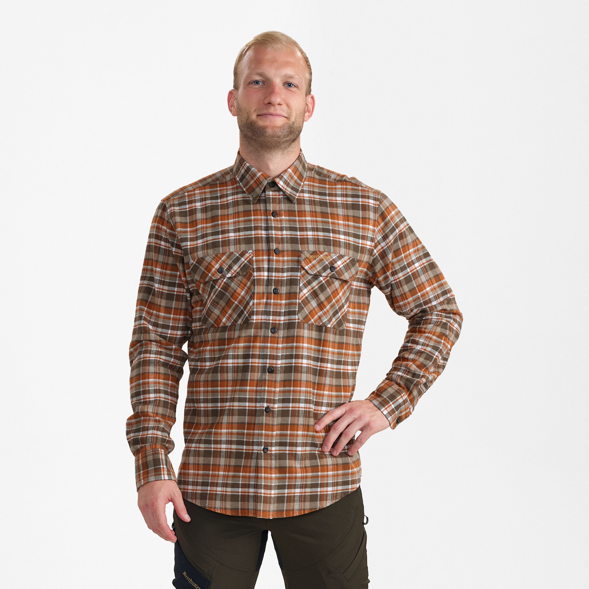 Deerhunter Andrew skjorta Herr Orange Check 39/40