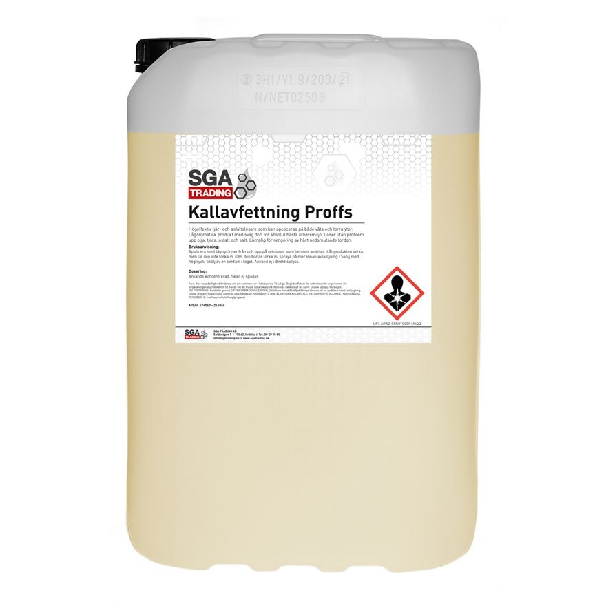 SGA Proffs 25l, kallavfettning -