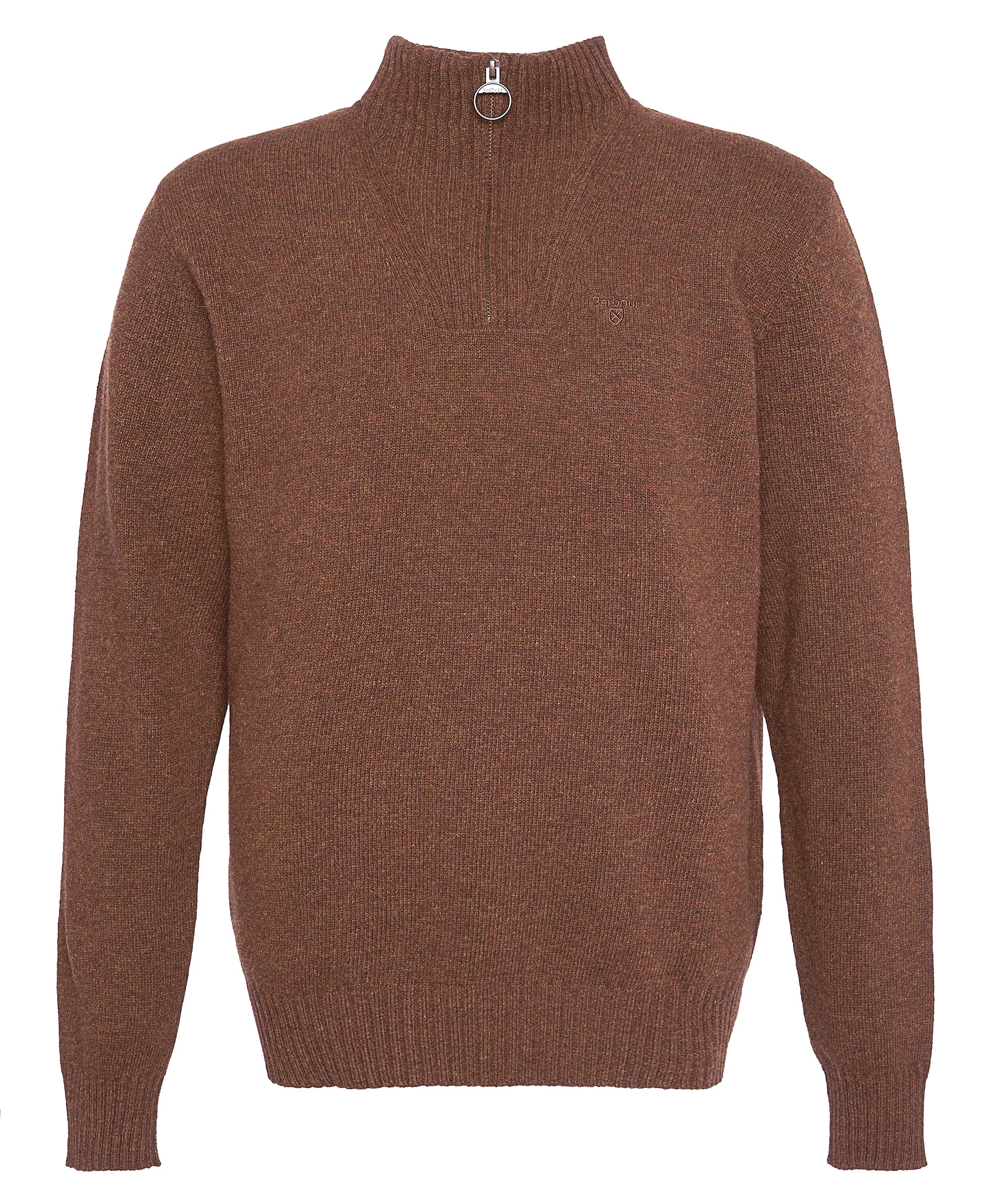 Barbour Essential Lambswool Half Zip Knit Sweater Sand Miesten