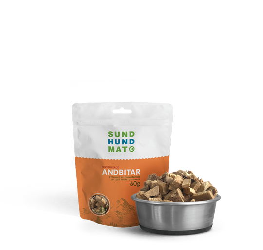 Sund Hundmat frysetørkede andebiter 60g