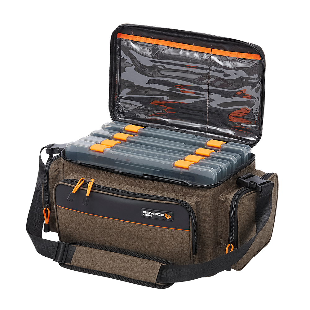 Savage Gear Fiskeväska SG System Box Bag L 4 Boxes 24x47x30 cm 18L