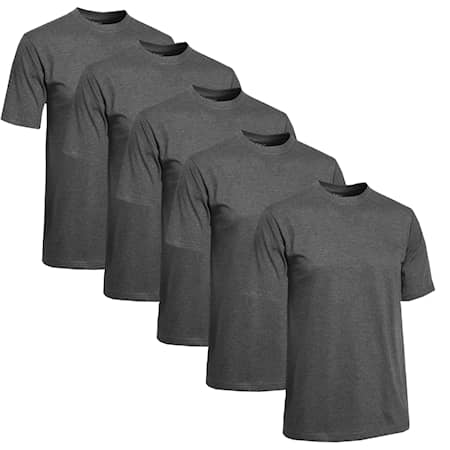 Clique T-shirt Herr 5-pack Mörkgrå
