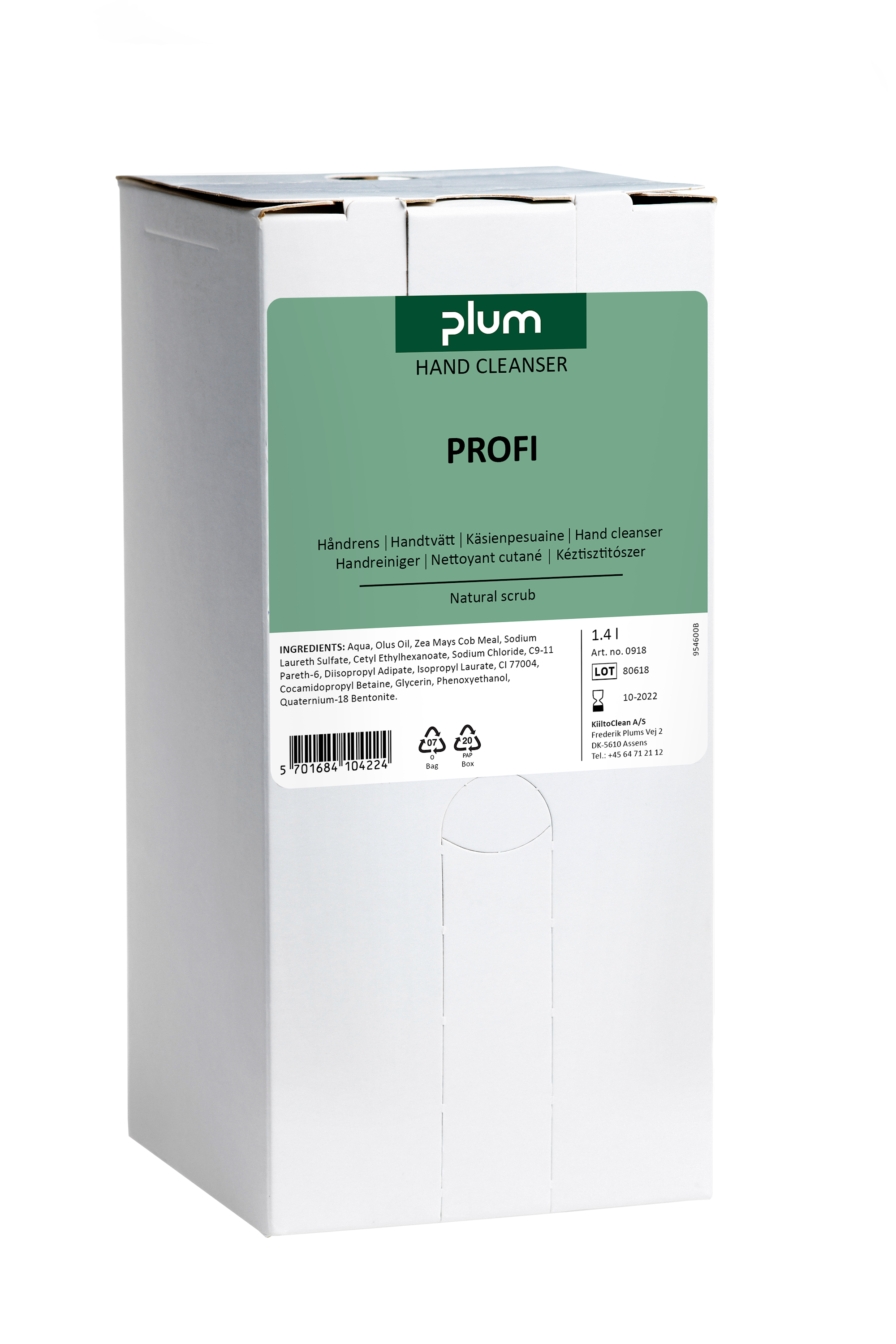 Plum Handrengöring Plum Profi 1,4 L Bag in box