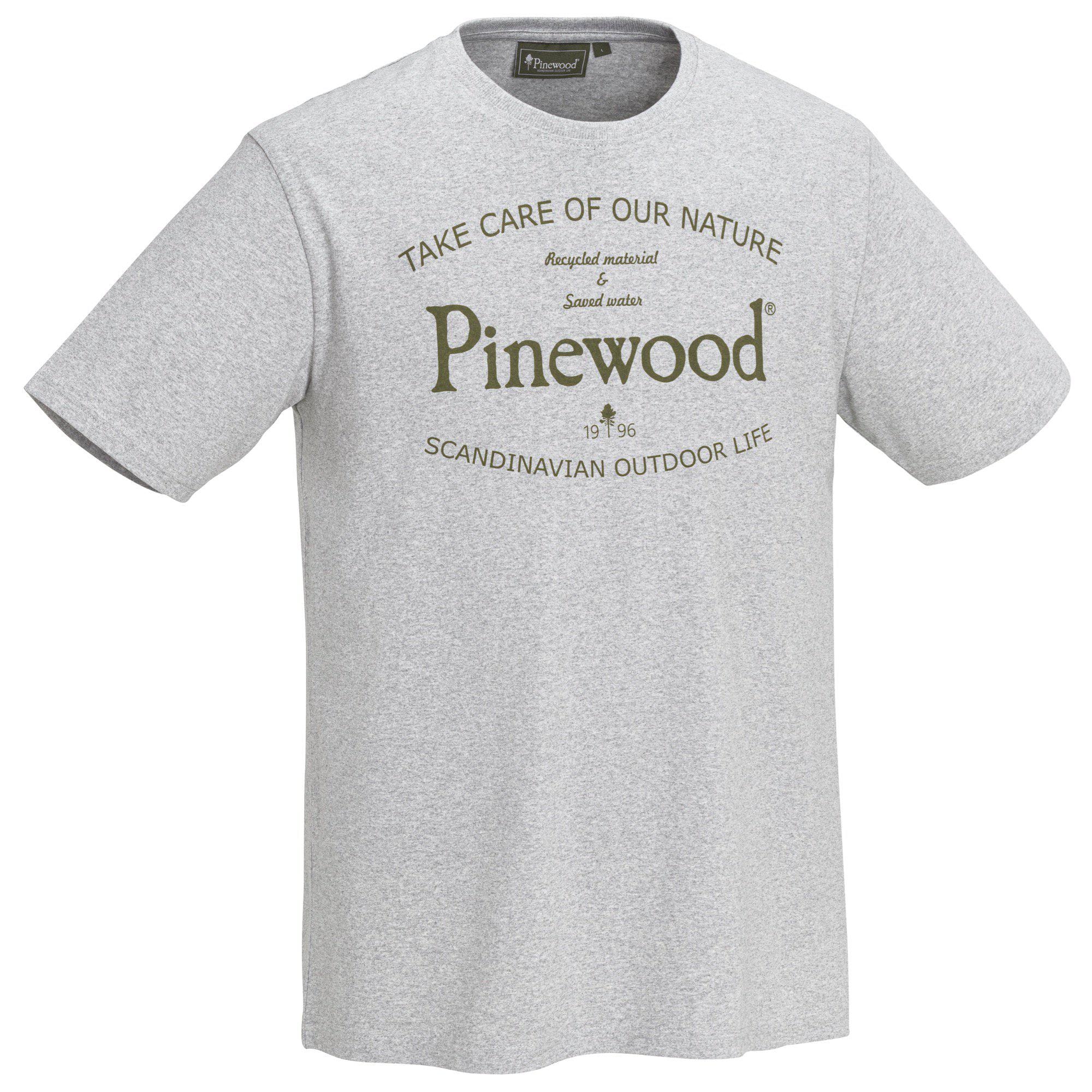 Pinewood Save Water T-Shirt Herr Light Grey Melange