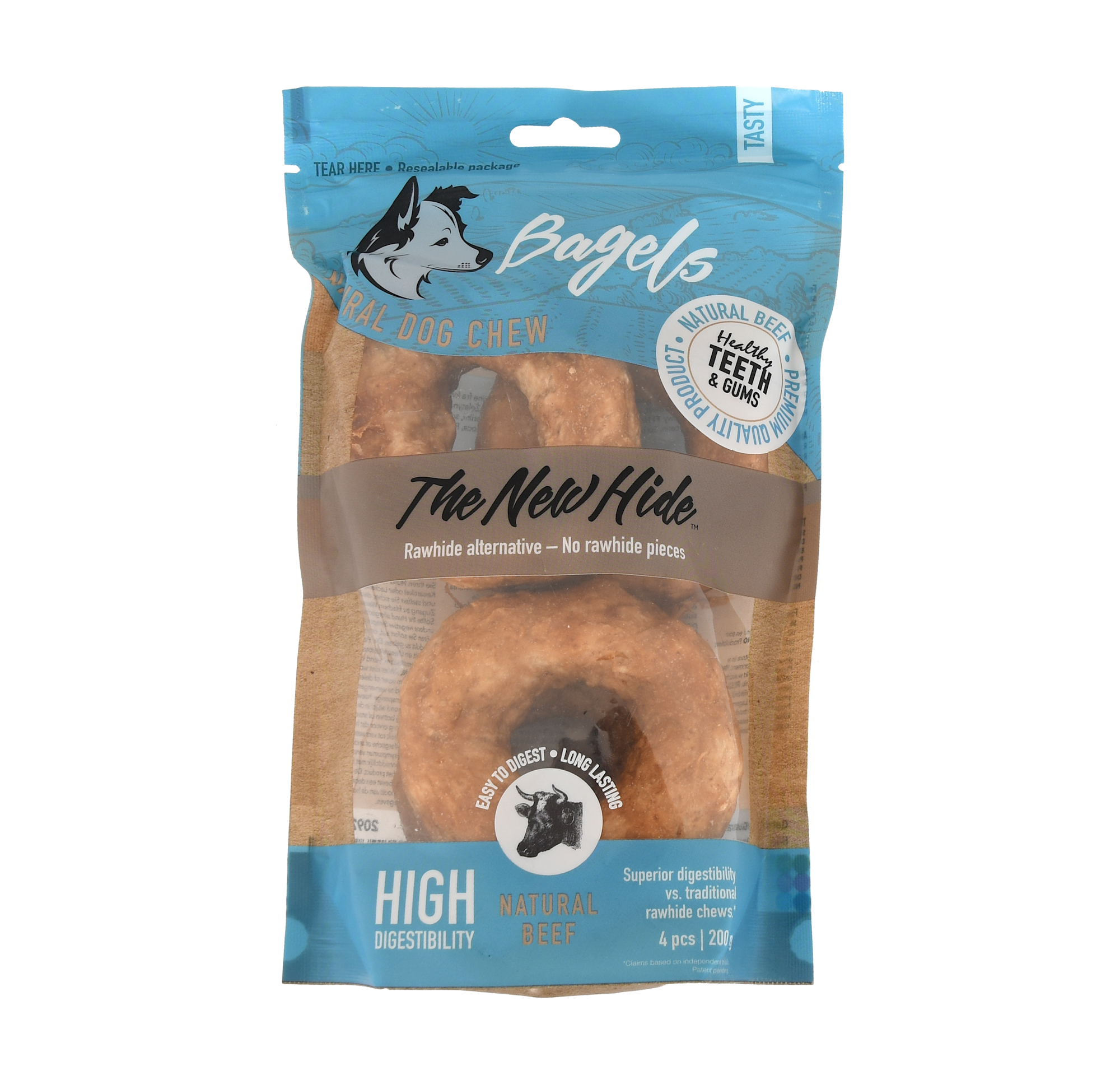 The New Hide Bagel 3'' Beef 4PK