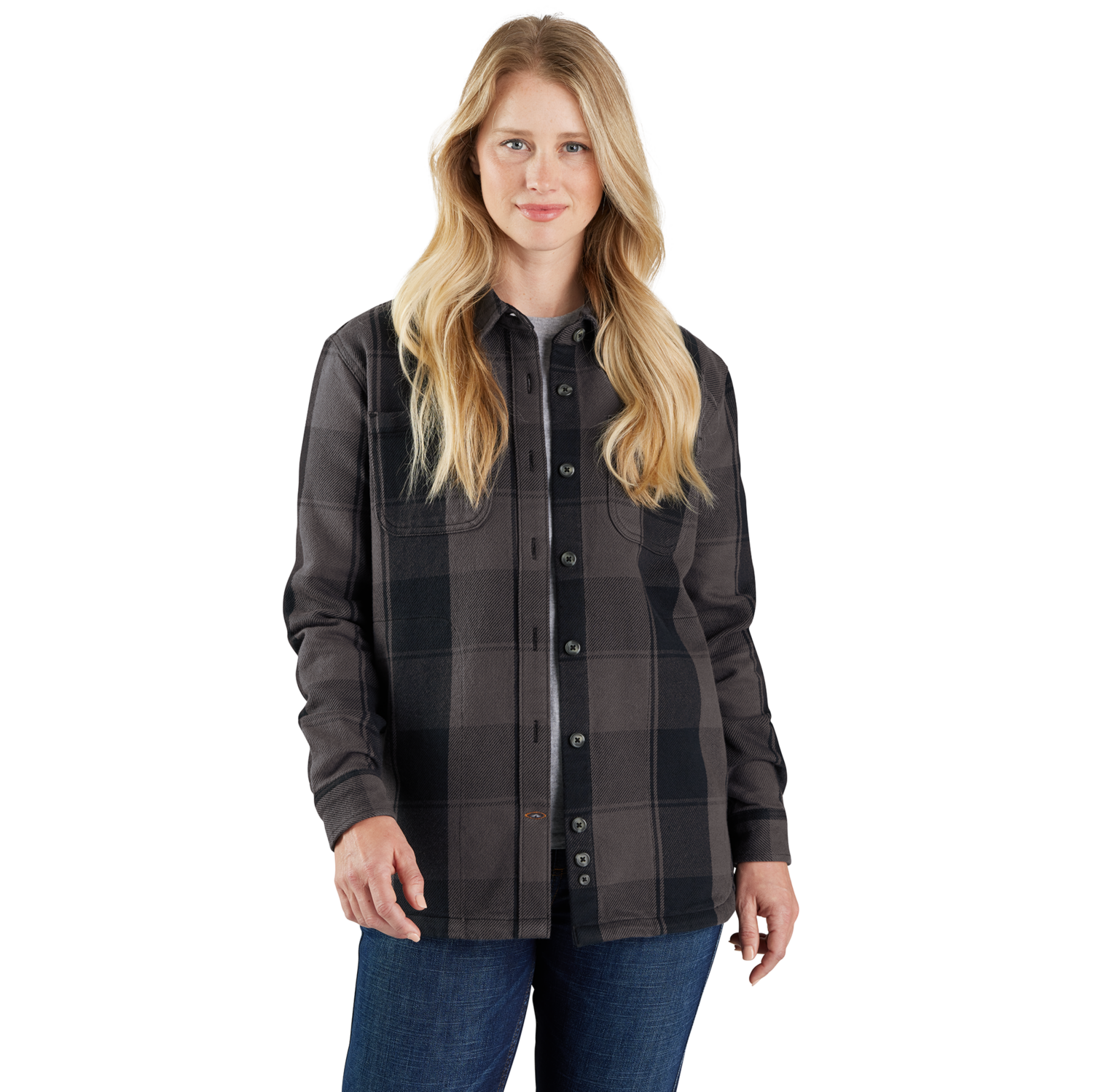 Carhartt Loose fit twill Skjortejakke, Dame, Black, M -