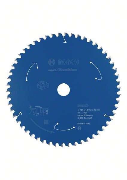 Bosch Sahanterä Expert for Aluminium, 184x1,8/1,3x20 mm, 54T