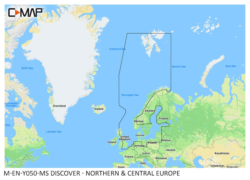C-MAP® DISCOVER™ - Y050 Northern & Central Europe -
