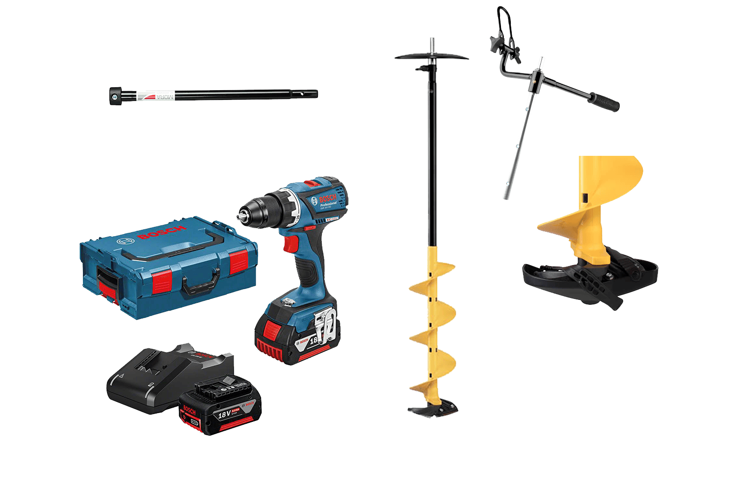 Bosch Mora Ice Bee Screwdriver Kit Ice Drill 150mm Extension + Cutting Guard