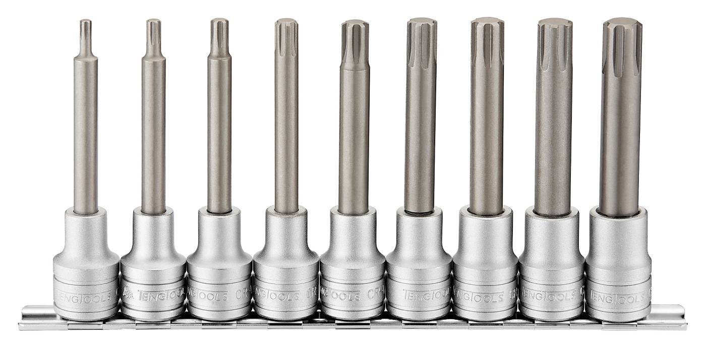 Teng Tools TX-topsæt. Med 0.5inch firkantet drivenhed. M1209TX