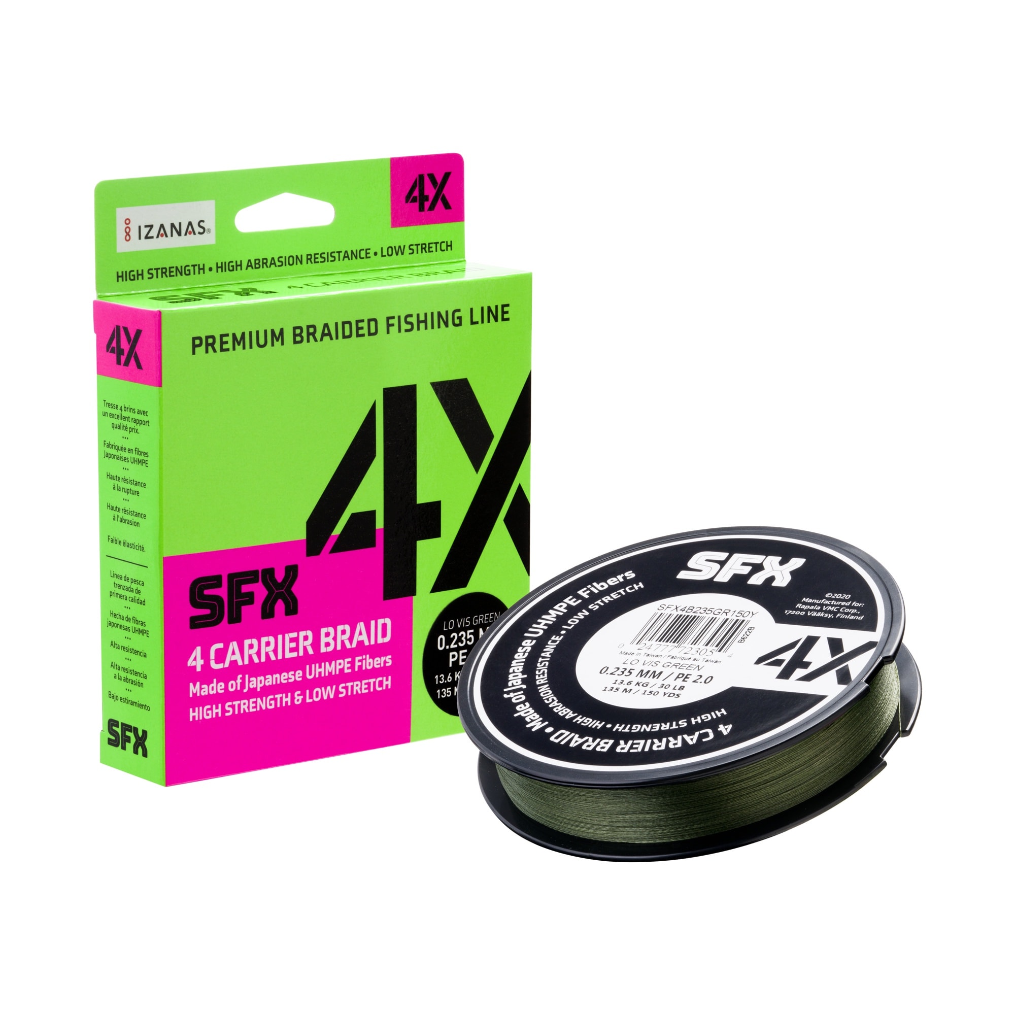 SUFIX SFX 4X Braid Low Vis Green 135m 0,128mm 5,5kg -