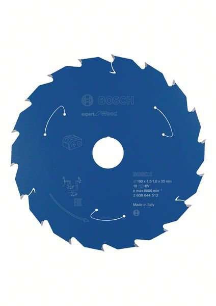 Bosch Sågklinga Expert for Wood 190×1,5/1×30mm 18T