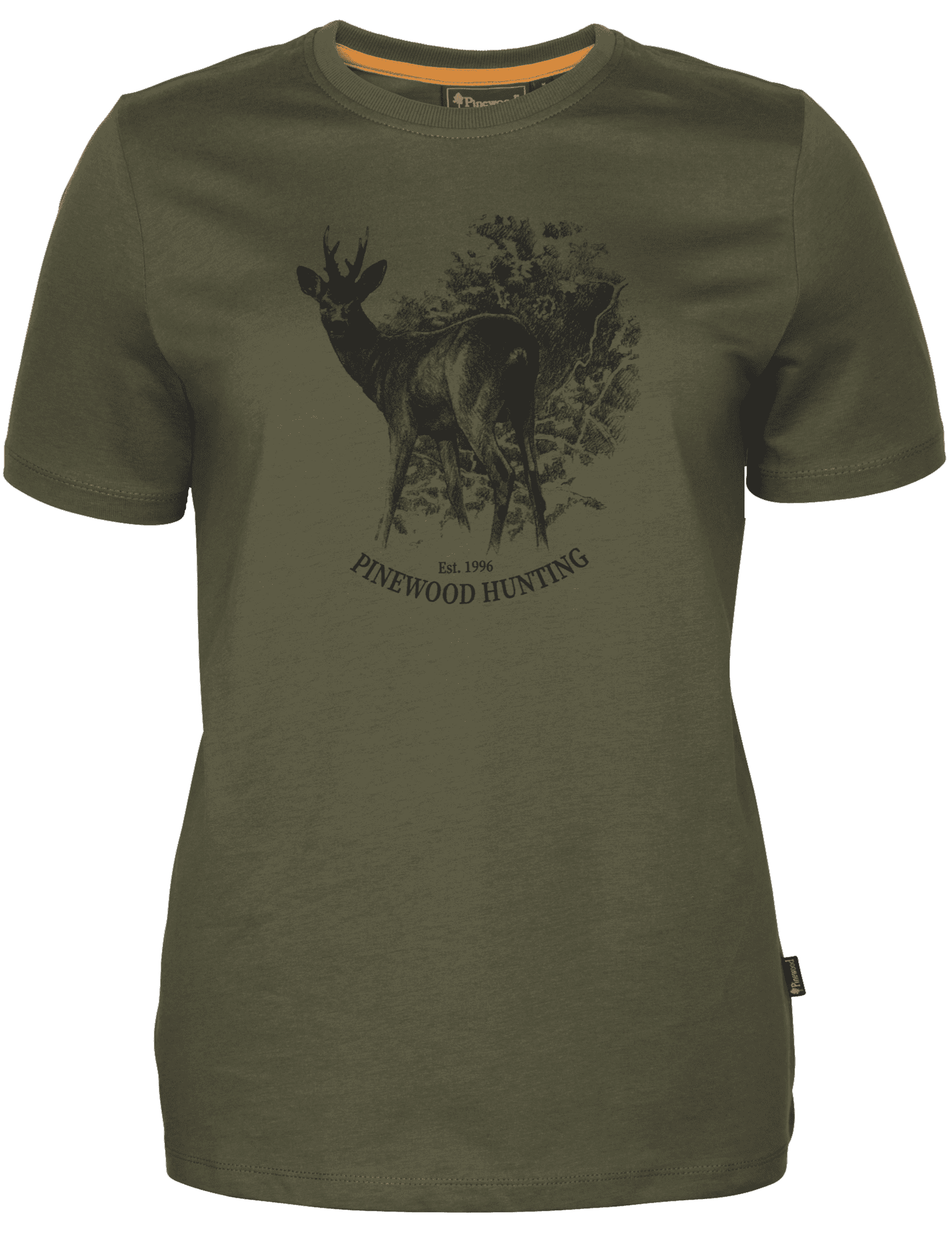 Pinewood Roe Deer T-Shirt Dam Olive