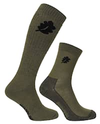 Woodline Socke + Linersocke aus Merinowolle Grün