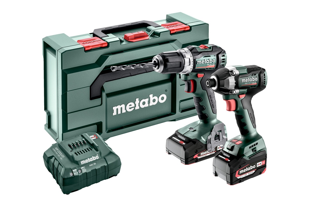 Metabo Työkalupaketti Combo Set 2.8.3 18V, 2 x 2,0Ah + 5,2Ah akut & laturi ASC 55