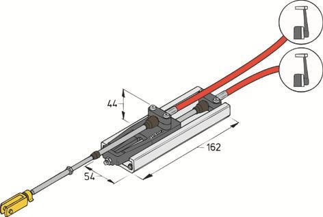 Ultraflex Växel-Gas Box för 2 Reglage