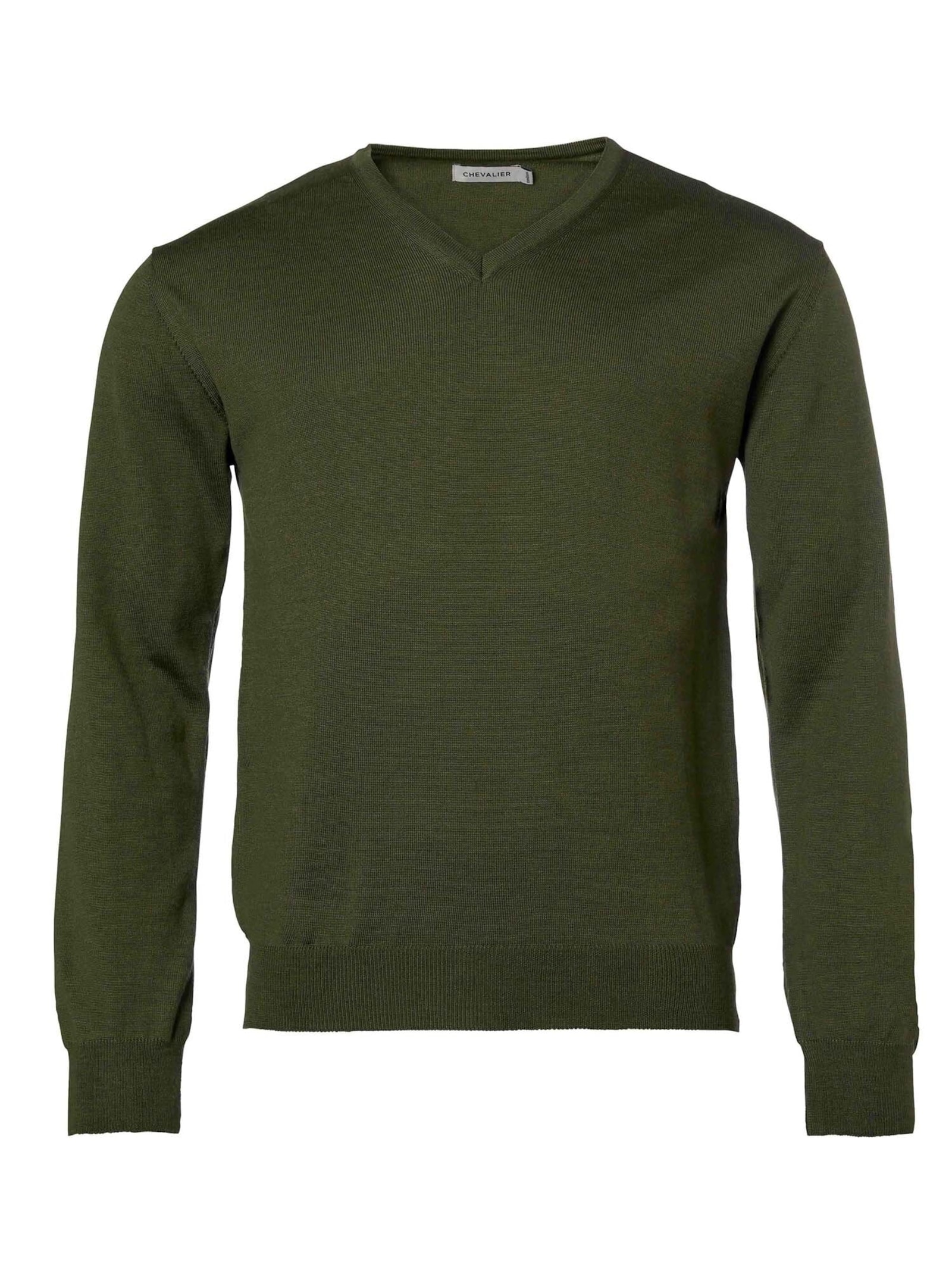 Chevalier Aston V-Neck Merino Pullover Men Pine Green S