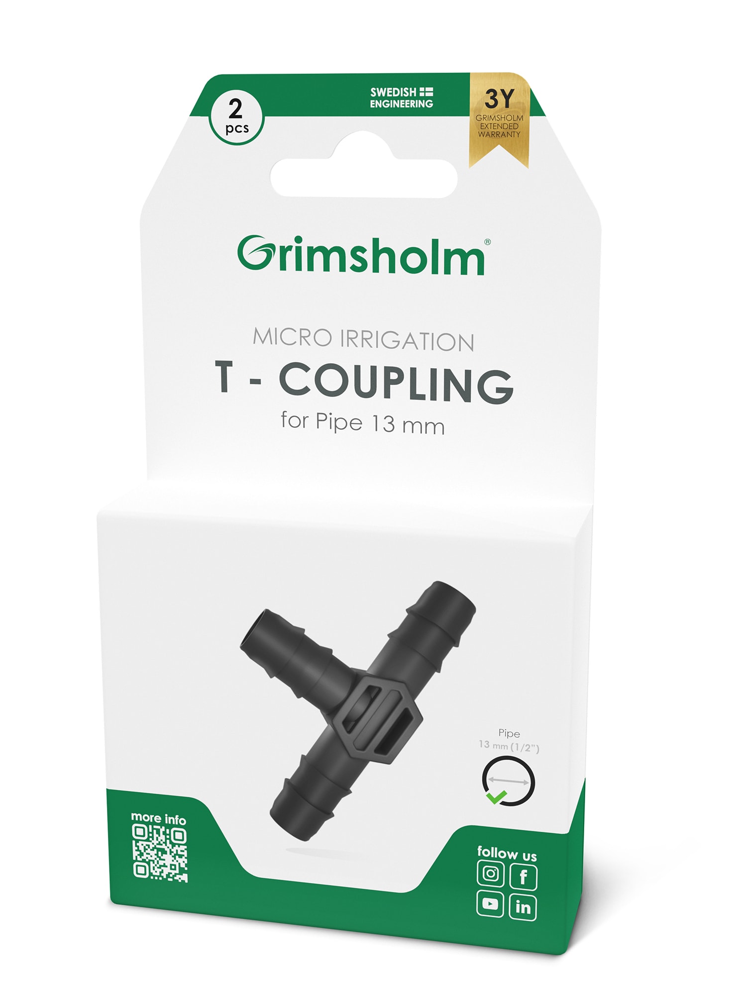 Grimsholm T-koppling 13 mm