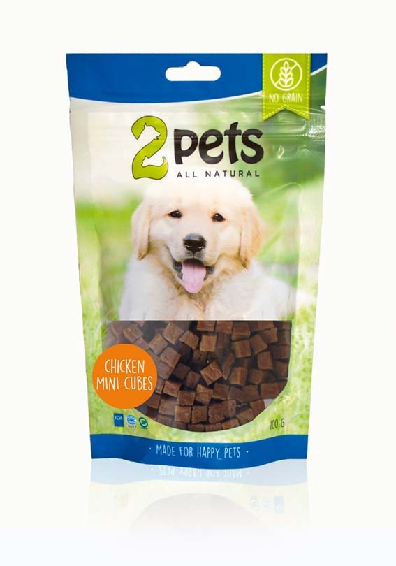 2pets Chicken MiniCubes, 100g