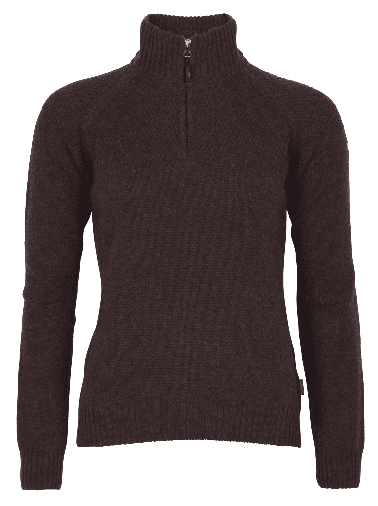 Pinewood Värnamo T Neck Tröja Dam Earth Plum Melange