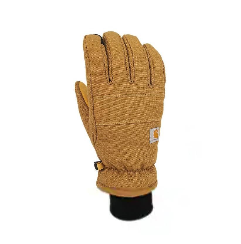 Carhartt Insulated Duck Sythetic Leather Touch-Sensitive Knit Cuff Glove Women Carhartt Brown