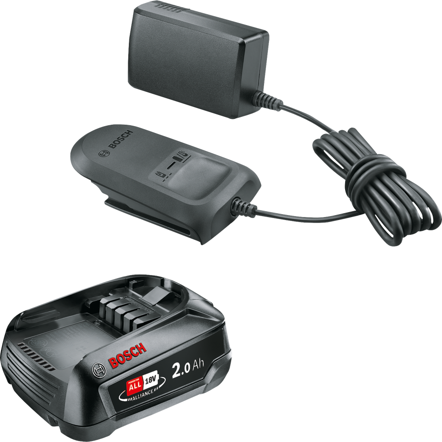 Bosch DIY Batteriset 18V 2Ah M/Laddare Al1820