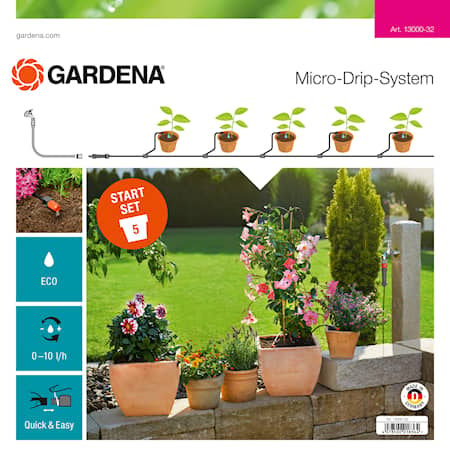 Gardena Micro-Drip Startsæt, Urtepotter S
