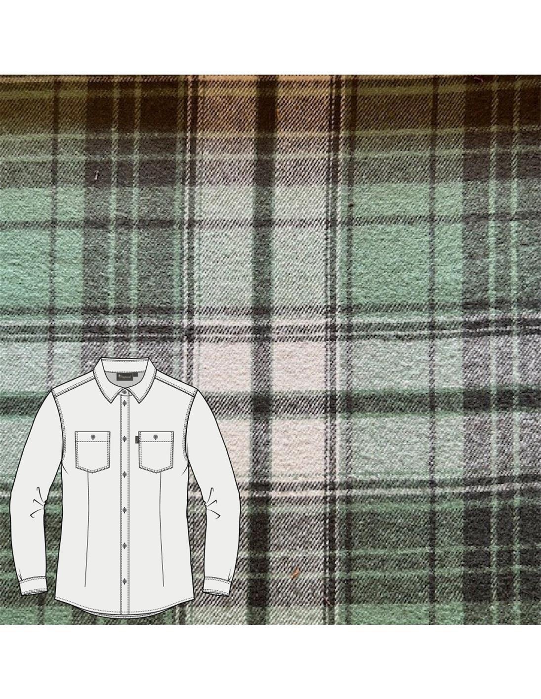 Pinewood Härjedalen Skjorta Dam Sage Green/Moss Green
