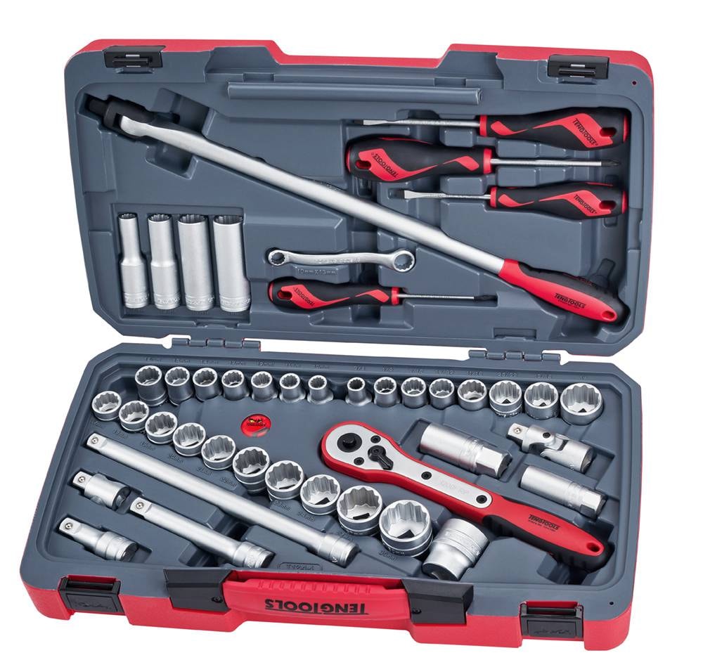 Teng Tools Topnøglesæt med 44 dele T1244