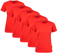 Clique T-Shirt Damen 5er-Pack Rot