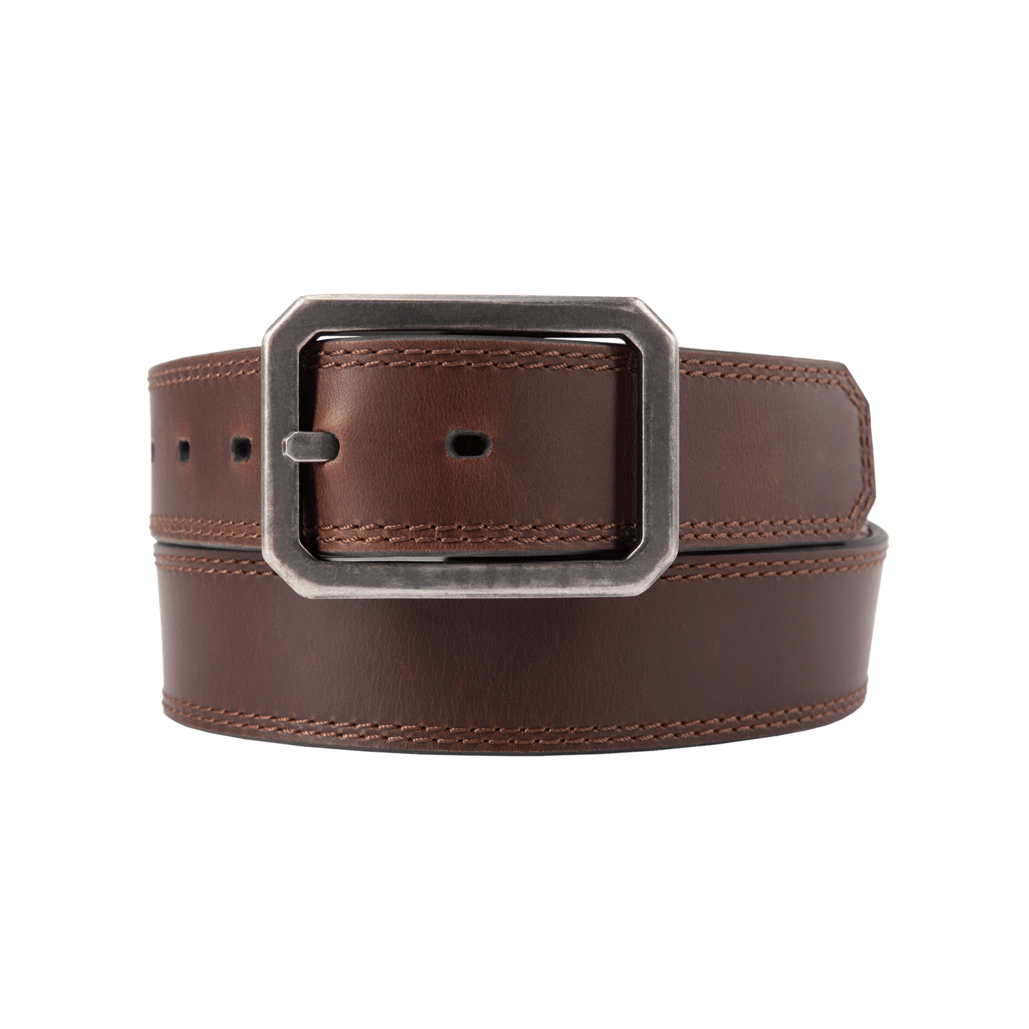 Carhartt Leather Reversible Center Bar Buckle Belt Men Dark Brown