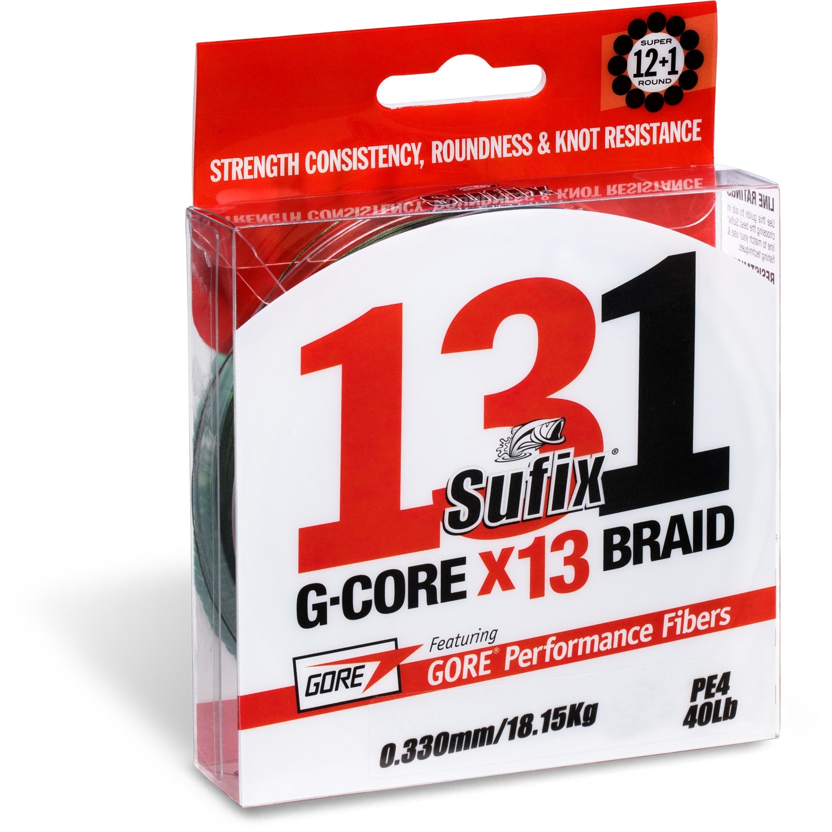 Sufix 131 G-Core Braid 0,285 mm 150 m Lo-Vis Green -