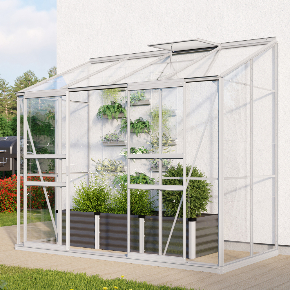 Vitavia Ida 1300 Växthus - 3,3 m2 Obehandlad 3mm Delat Glas - Finns i flera färger