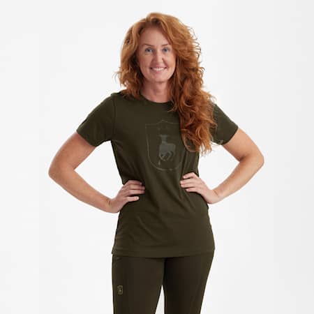 Deerhunter Lady T-skjorte med logo Ladies Fallen Leaf