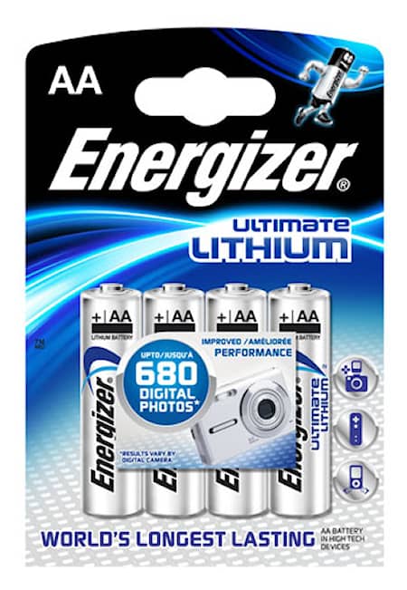 Energizer Lithium AA 4-pakning