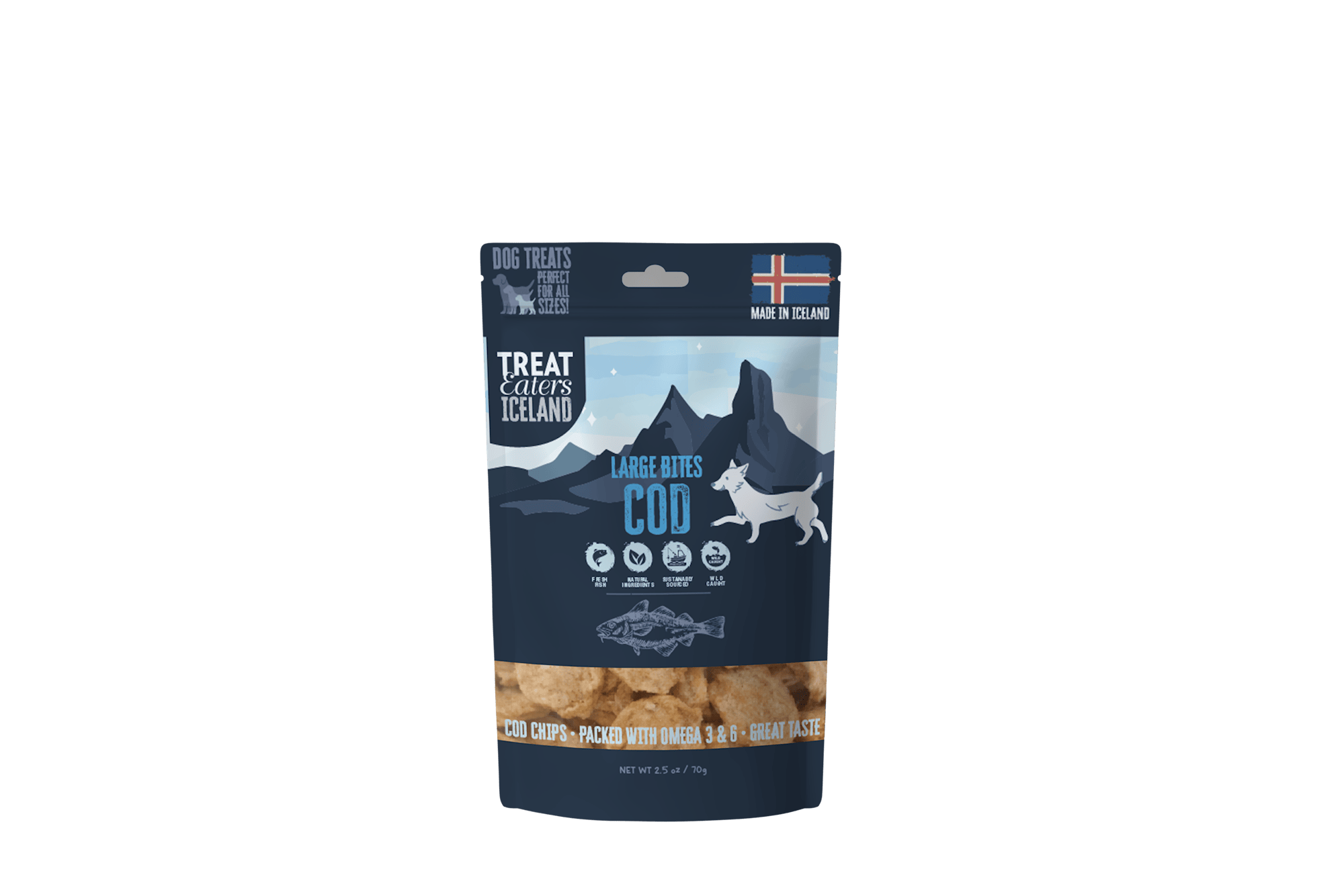 Treateaters Iceland Cod Large Bites 70g