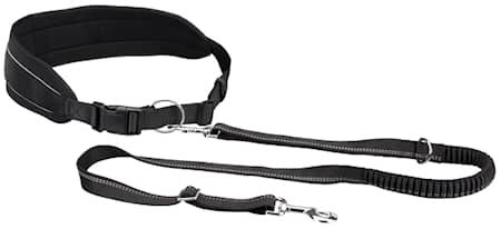 Trixie håndfri belte med Expander75-120/9 cm bånd 120-150cm svart