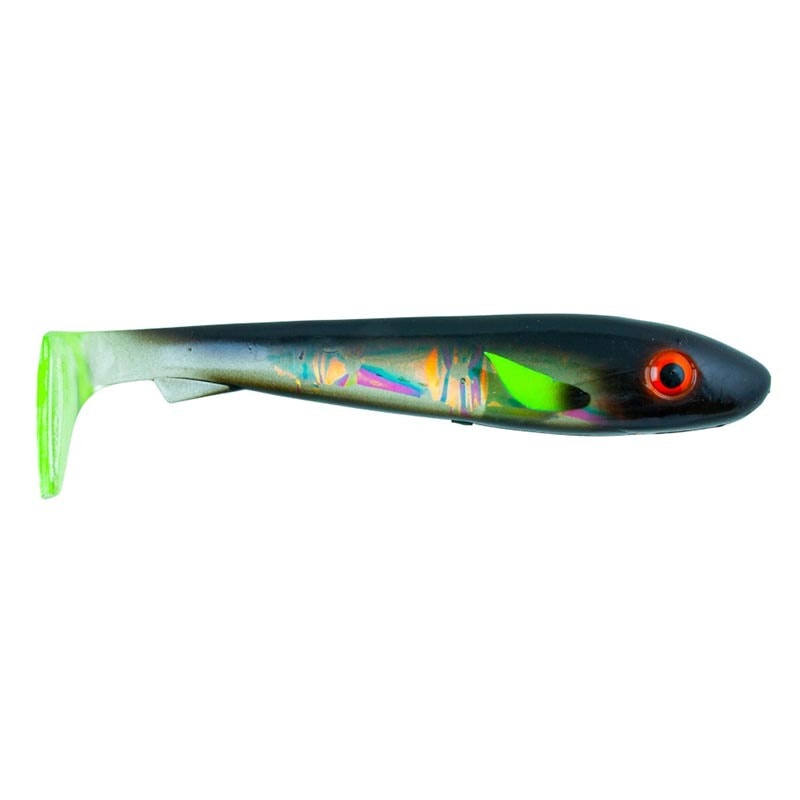 Svartzonker Big McRubber 25 cm Sober Chartreuse Tail Flash 2-pack