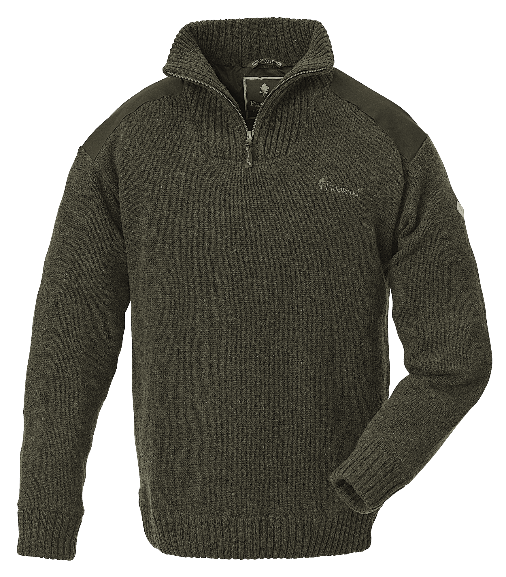 Pinewood Hurricane Tröja Herr Dark Green Melange