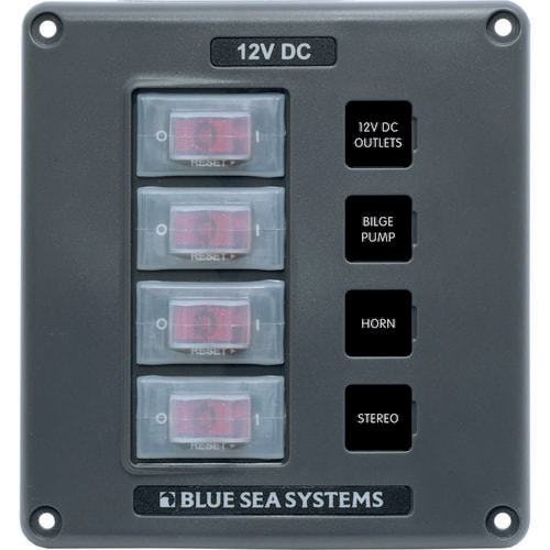 Blue Seas systems Vattentät Elpanel 4Pos Bluesea