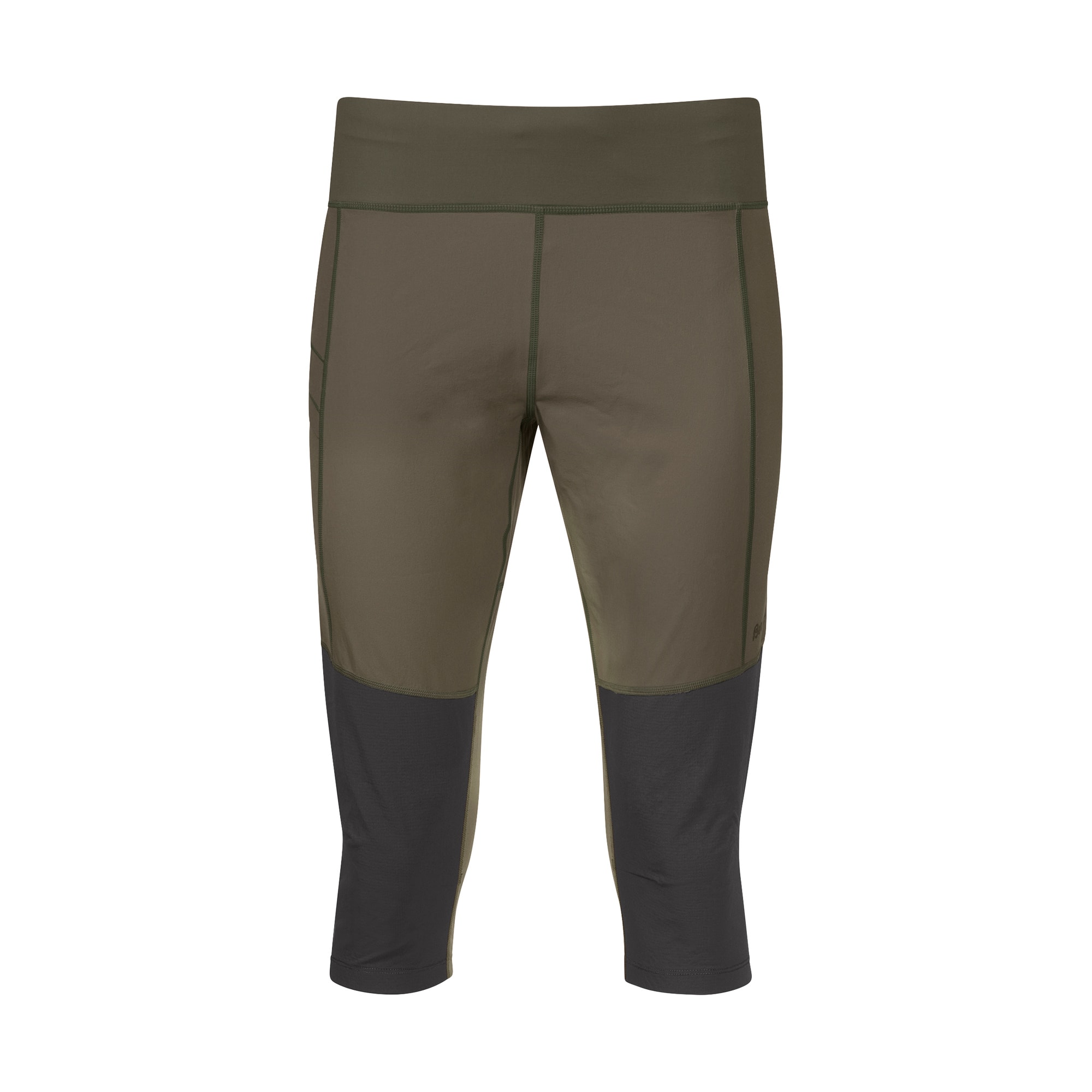 Bergans Fløyen ¾ Outdoor Tights Women Dark Green Mud/Dark Shadow Grey