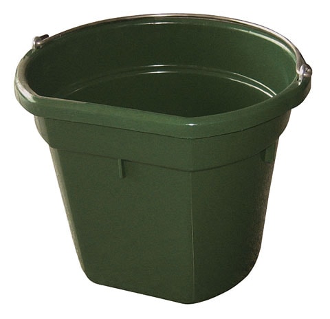 Foga Stallbøtte med flat side 20l, Mørkegrønn -