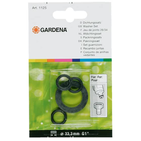 Gardena 3 st O-ring och 1 st 1/2'' flat
