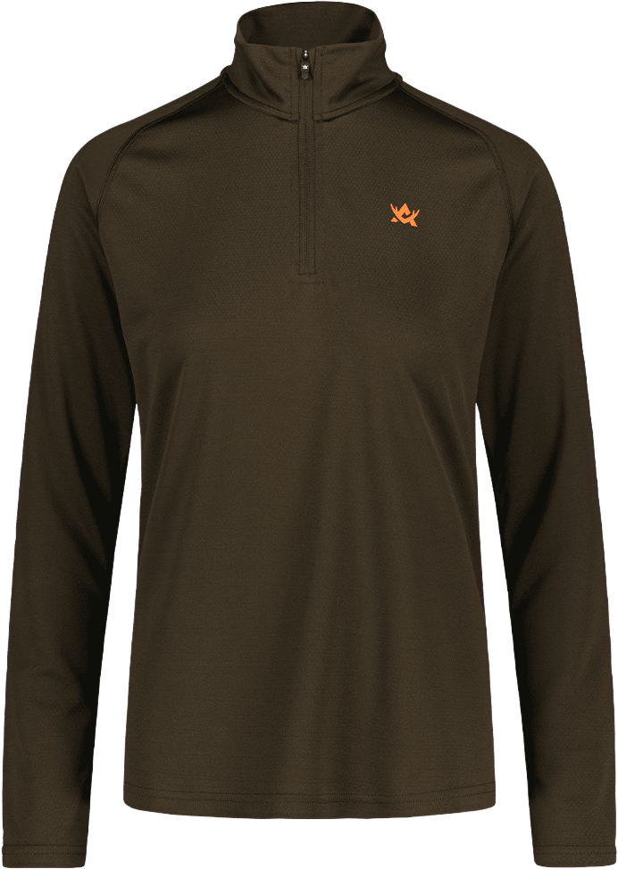 Alaska 1795 CoolDry Half-Zip Shirt Damen Brown