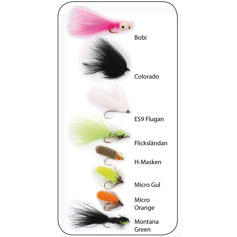 Wiggler Regnbågs Flugor #12 8-pack