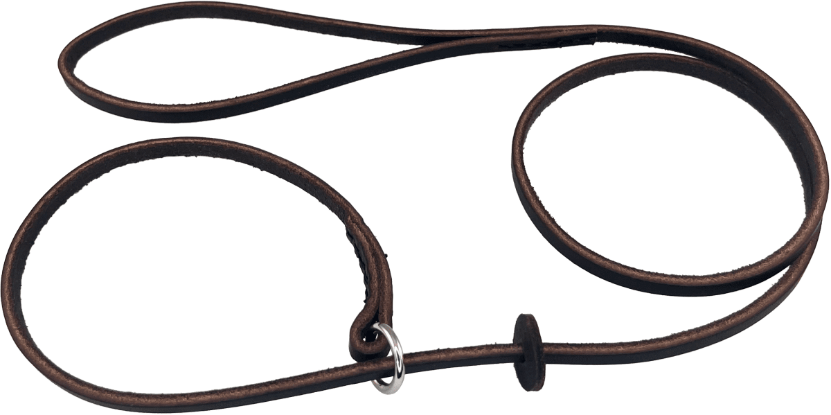 Vis bånd Skinn 6 mm - 120 cm - med ring og stopp