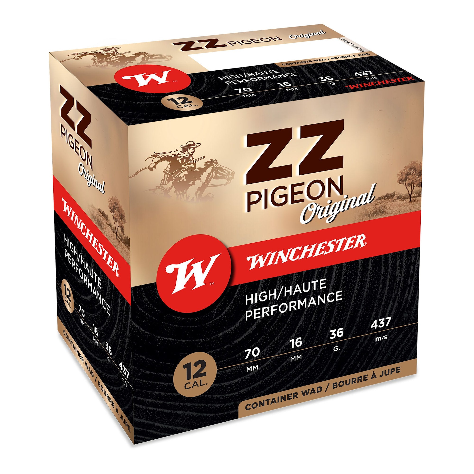 Winchester Cart, ZZ Pigeon G2, 12-70, 20mm, 36g, P5, 25/250