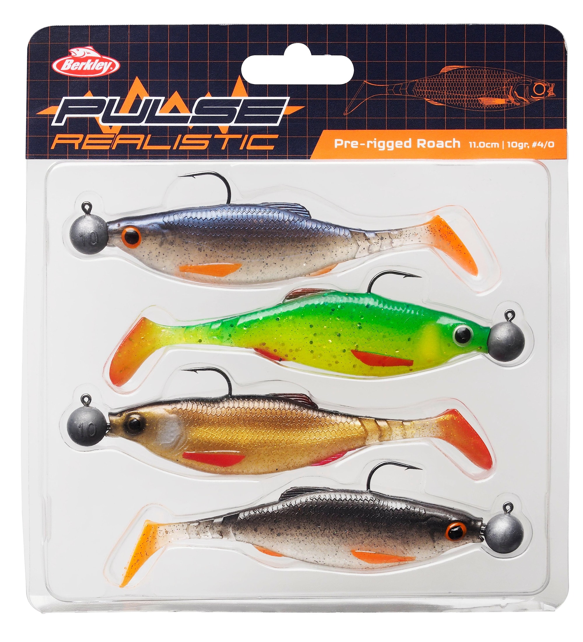 Berkley Betessortiment Pulse Realistic Roach 11cm 4st